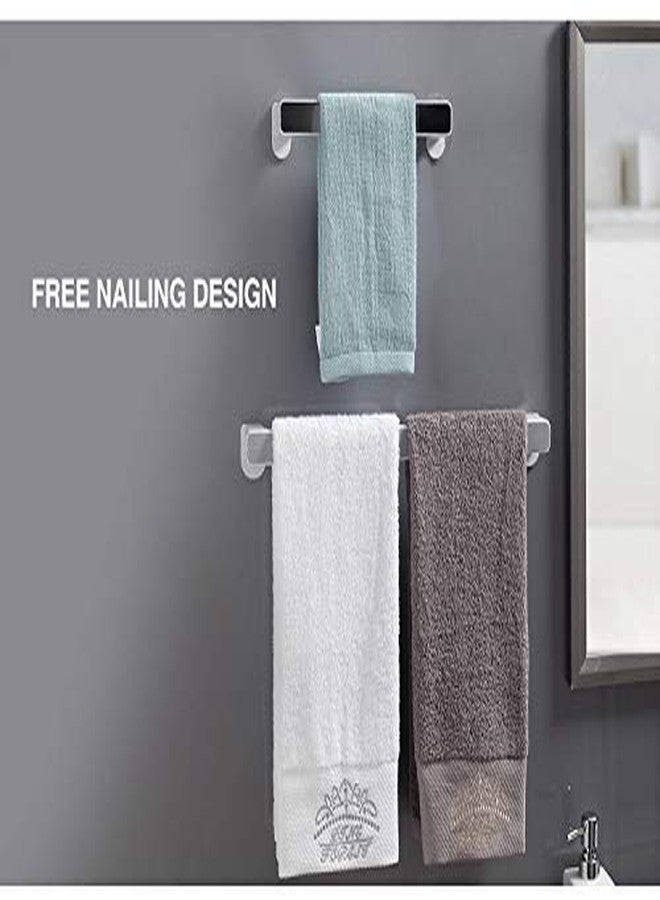 Zomoza Towel Bar for Bathroom Towel Holder Wall Mounted Towel Hanger Punching-Free Bathroom Towel Rail Towel Organizer for Bathroom Kitchen 10.41 * 2.16 * 1.18 inches - Image 3